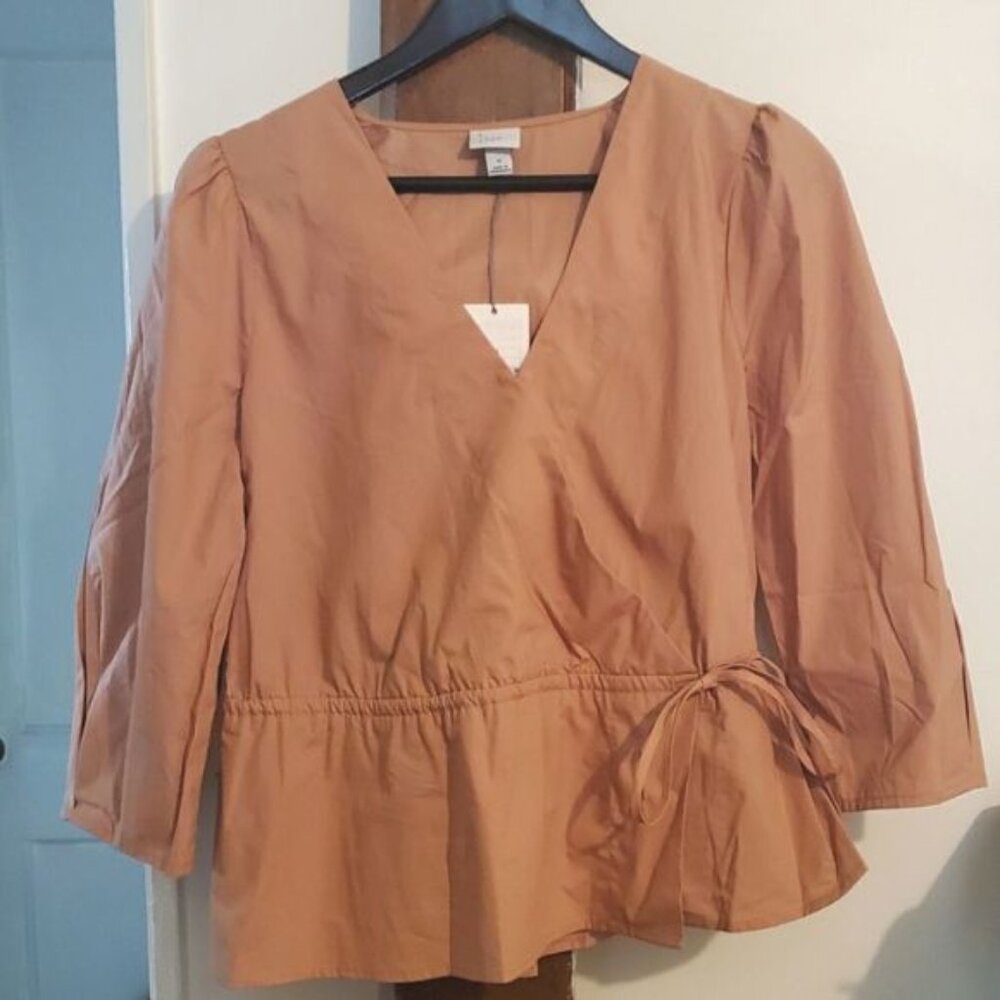 A new day wrap blouse size medium in pink